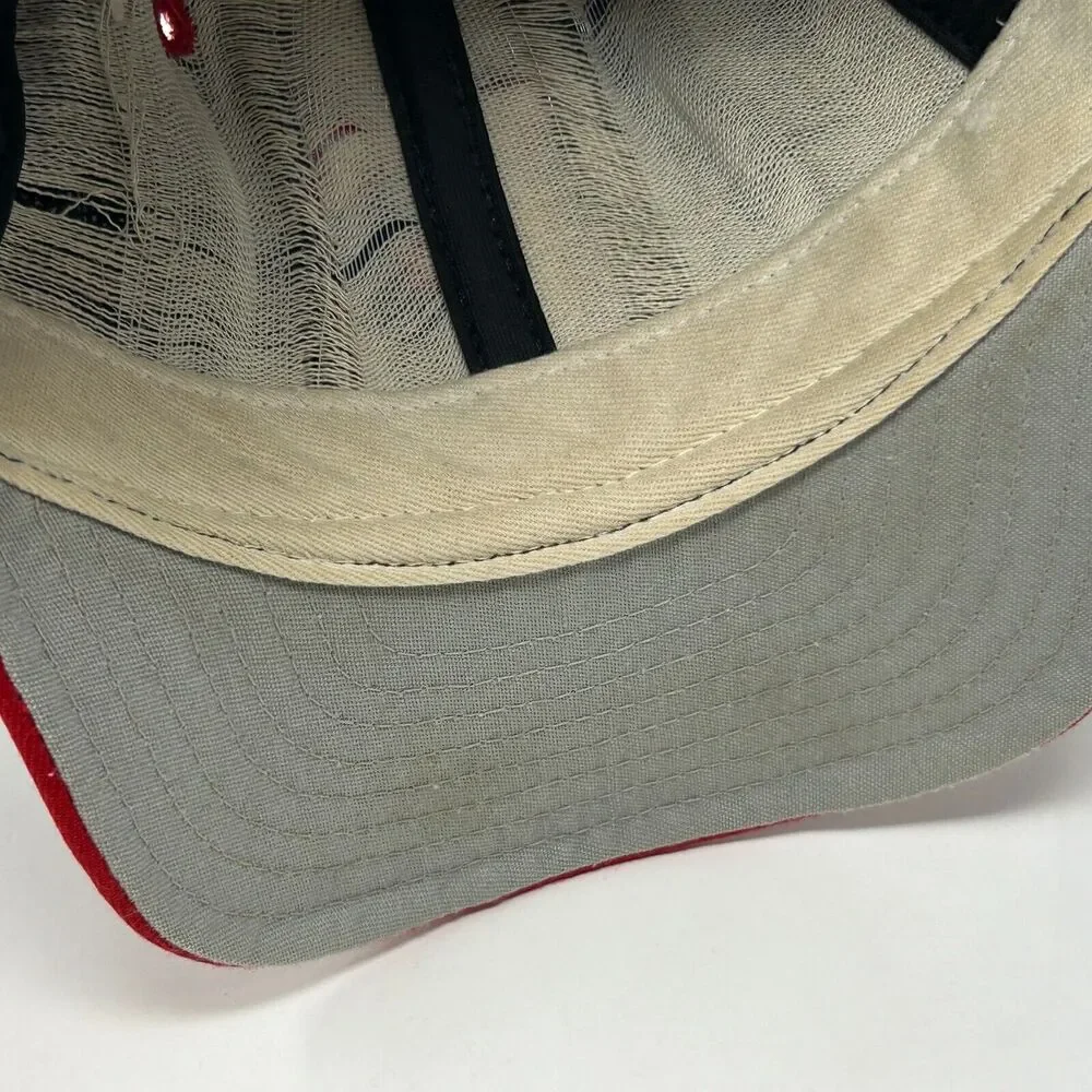 Vintage 90s Letter F Eagles Hat Cap Black New Era Made In USA Fitted 7 1/4
